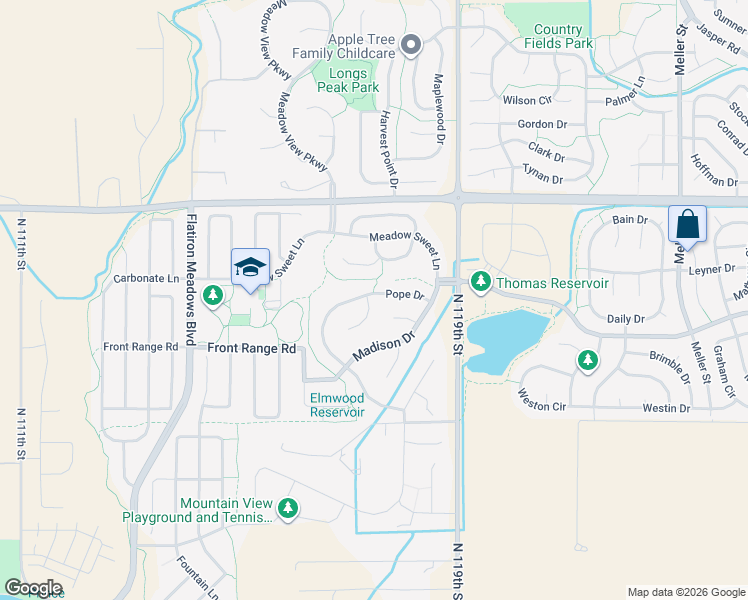 map of restaurants, bars, coffee shops, grocery stores, and more near 727 Pope Court in Erie