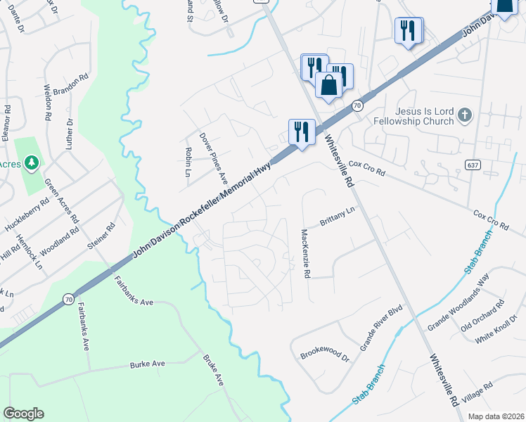 map of restaurants, bars, coffee shops, grocery stores, and more near 138 Serene Way in Toms River