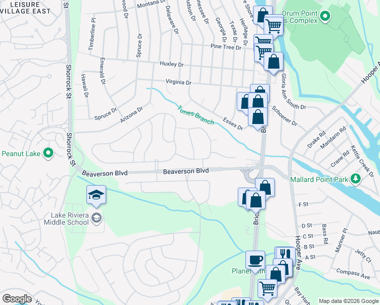 map of restaurants, bars, coffee shops, grocery stores, and more near 9 Regent Court in Brick