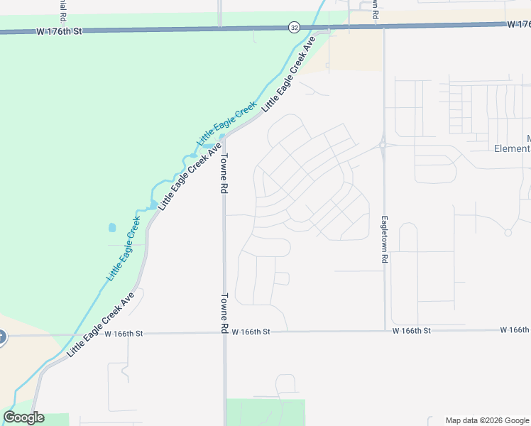 map of restaurants, bars, coffee shops, grocery stores, and more near 17021 Towne Road in Westfield