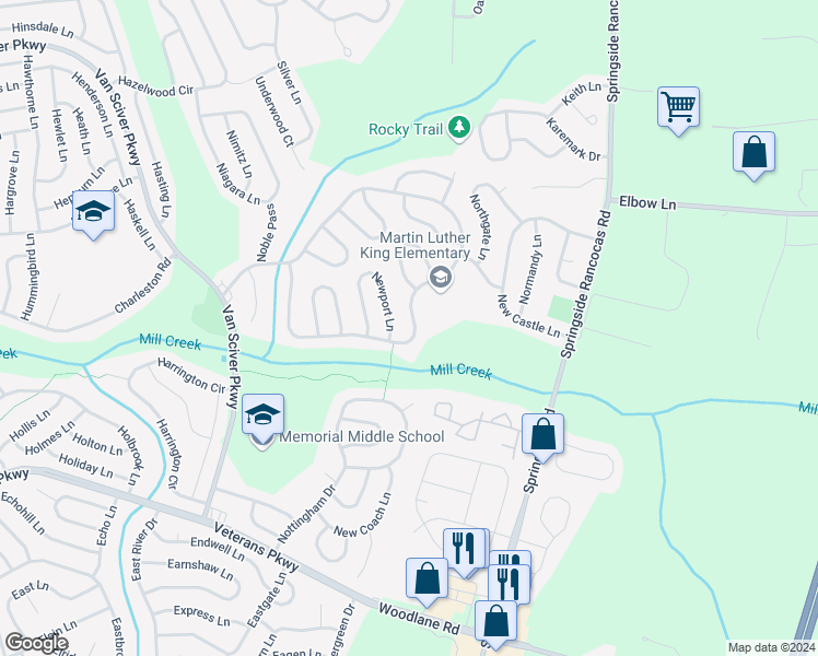 map of restaurants, bars, coffee shops, grocery stores, and more near 116 Northampton Drive in Willingboro