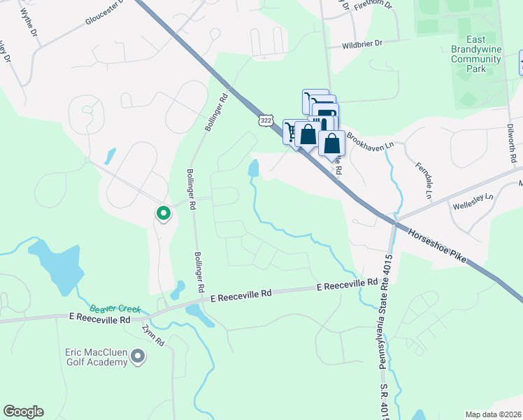 map of restaurants, bars, coffee shops, grocery stores, and more near 1230 Horseshoe Pike in Downingtown