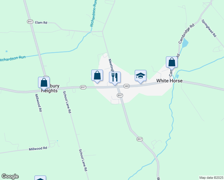 map of restaurants, bars, coffee shops, grocery stores, and more near 5560 Old Philadelphia Pike in Gap