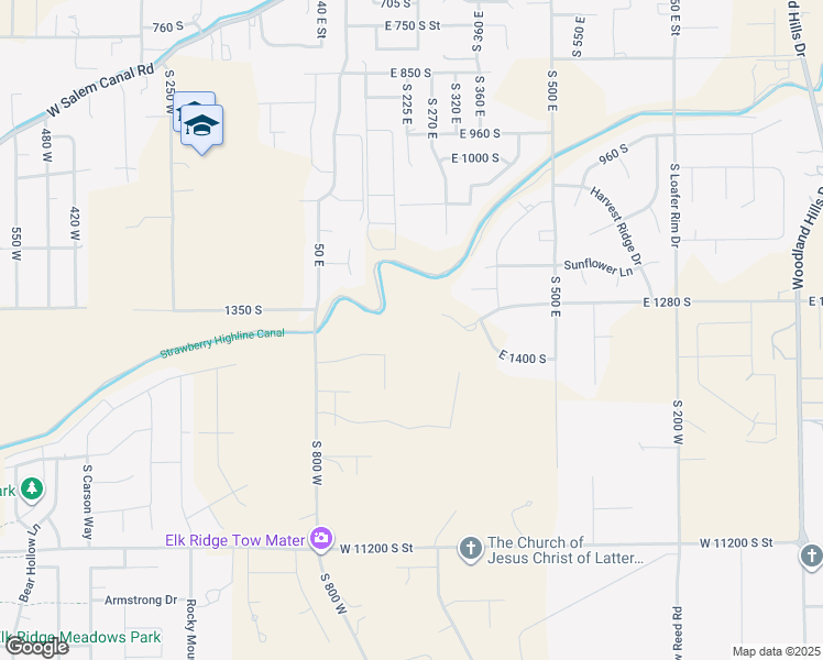 map of restaurants, bars, coffee shops, grocery stores, and more near 1338 South 315 East in Salem