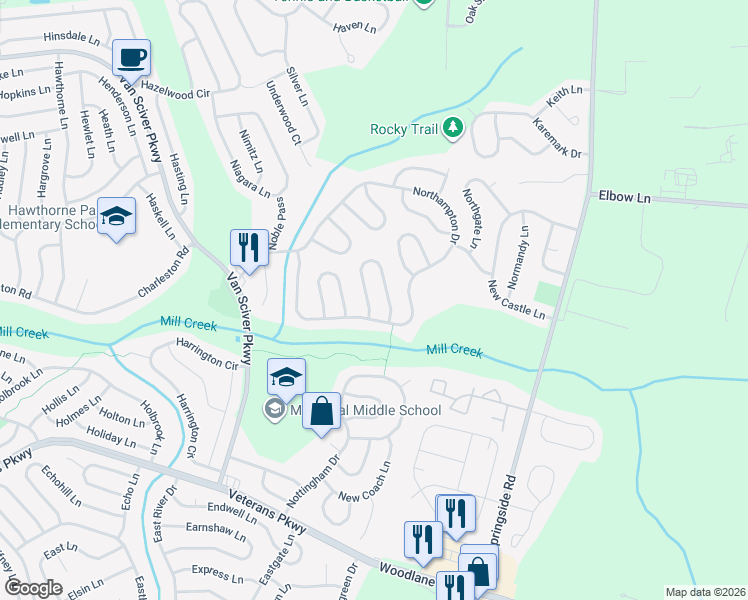 map of restaurants, bars, coffee shops, grocery stores, and more near 84 Northampton Drive in Willingboro