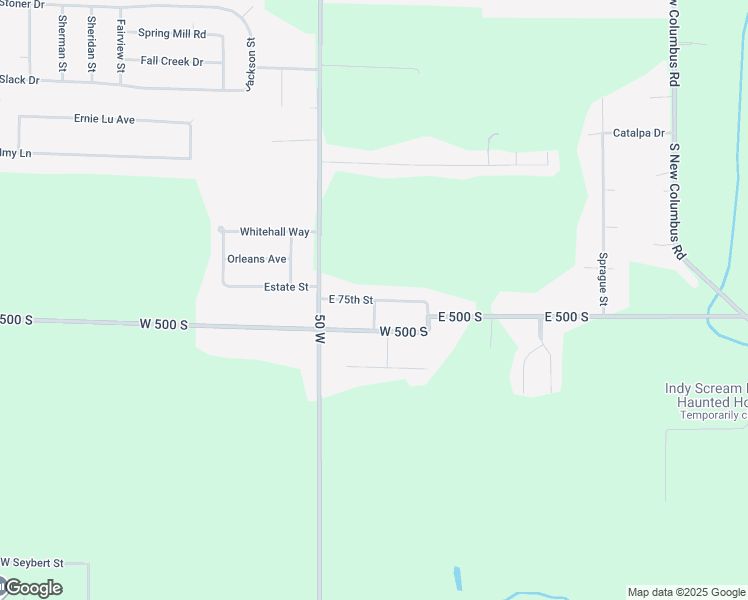 map of restaurants, bars, coffee shops, grocery stores, and more near 199 East 75th Street in Anderson