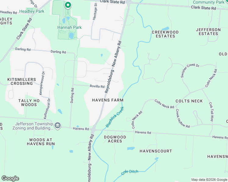 map of restaurants, bars, coffee shops, grocery stores, and more near 2462 Reynoldsburg - New Albany Road in Blacklick
