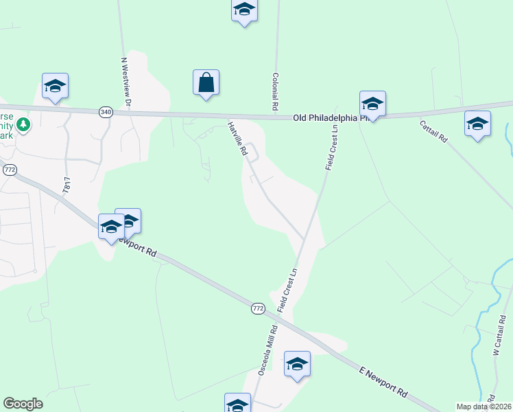 map of restaurants, bars, coffee shops, grocery stores, and more near 54 Hatville Road in Gordonville