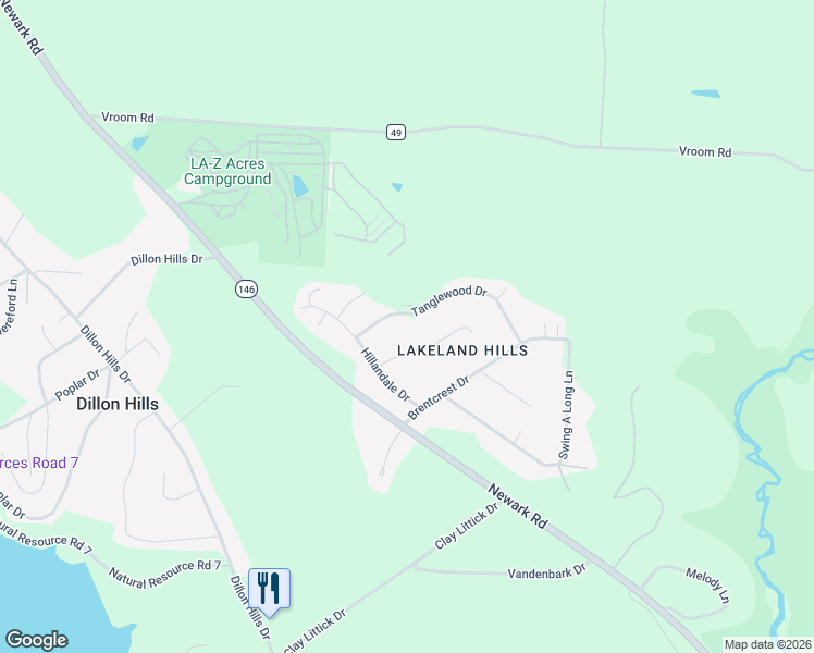 map of restaurants, bars, coffee shops, grocery stores, and more near 6355 Windsong Way in Nashport