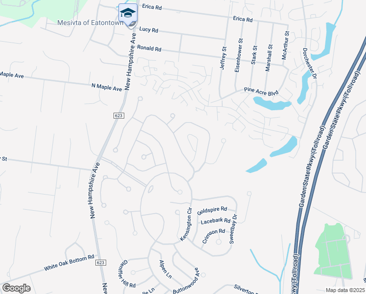 map of restaurants, bars, coffee shops, grocery stores, and more near 2394 Agincourt Road in Toms River