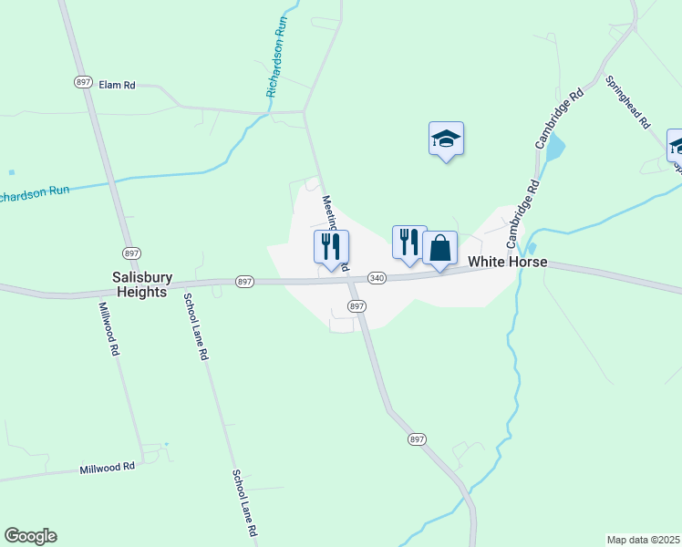 map of restaurants, bars, coffee shops, grocery stores, and more near 102 Meetinghouse Road in Gap