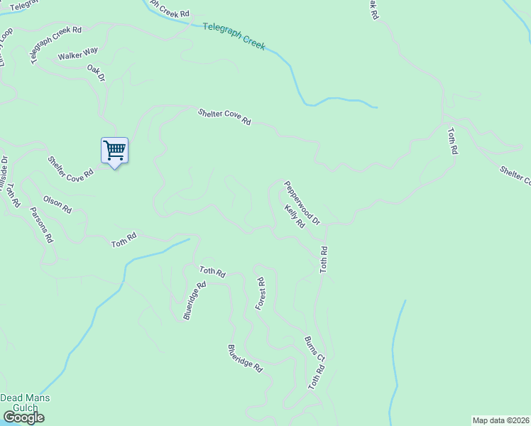 map of restaurants, bars, coffee shops, grocery stores, and more near 81-129 Vance Rd in Whitethorn