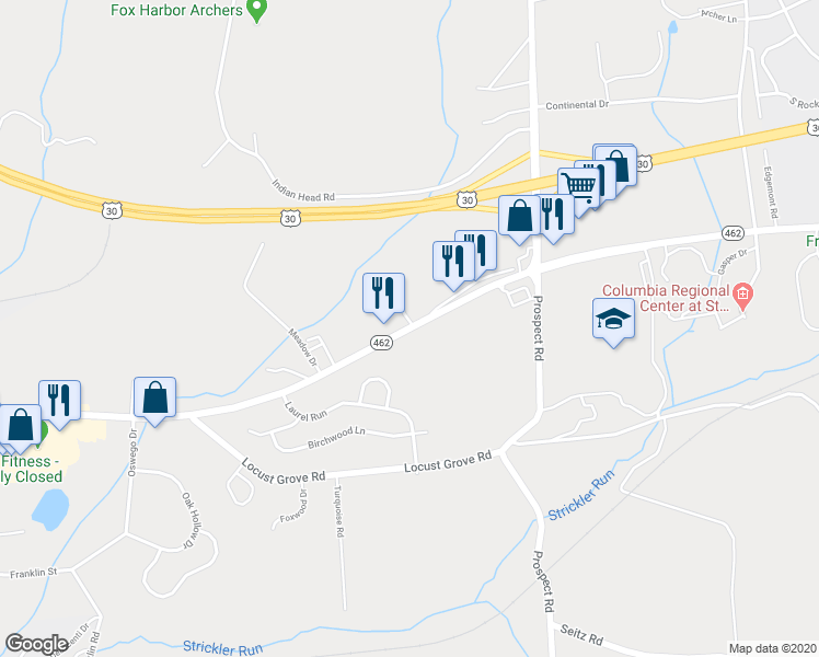 map of restaurants, bars, coffee shops, grocery stores, and more near 4054 Columbia Avenue in Columbia
