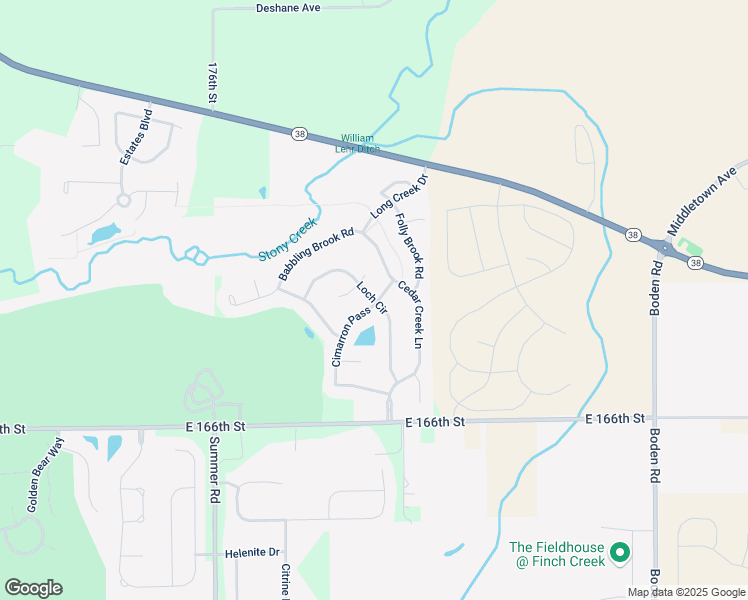 map of restaurants, bars, coffee shops, grocery stores, and more near 16935 Cimarron Pass in Noblesville
