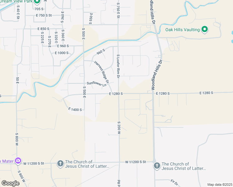 map of restaurants, bars, coffee shops, grocery stores, and more near 1388 East 1280 South in Salem