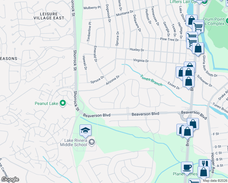 map of restaurants, bars, coffee shops, grocery stores, and more near 118 Courtshire Drive in Brick Township