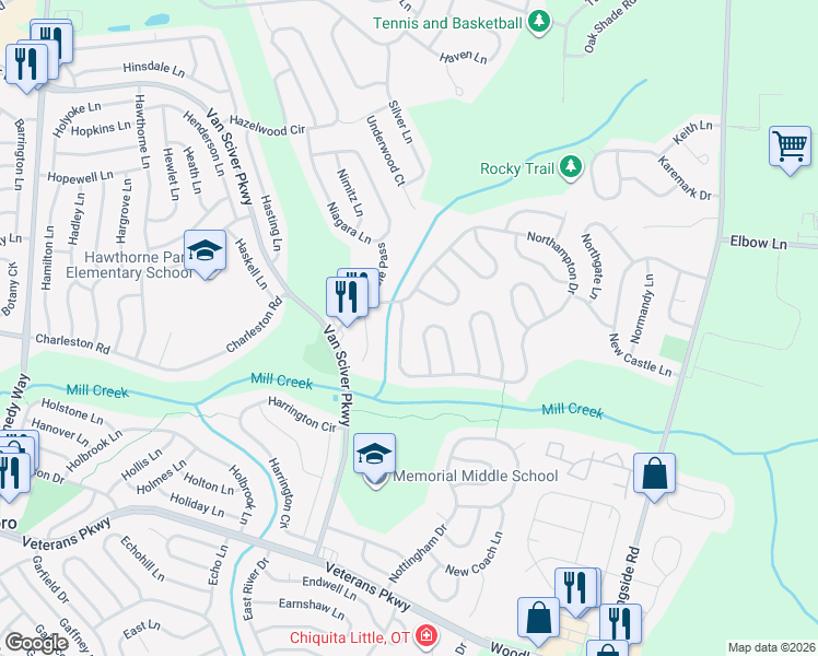 map of restaurants, bars, coffee shops, grocery stores, and more near 6 Northampton Drive in Willingboro