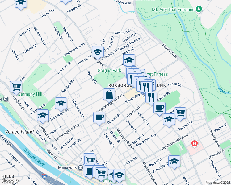 map of restaurants, bars, coffee shops, grocery stores, and more near 437 Ripka St in Philadelphia