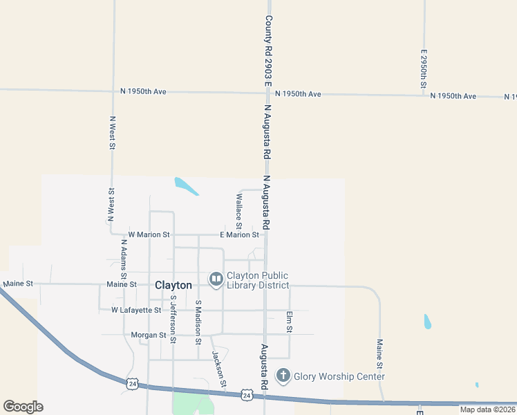 map of restaurants, bars, coffee shops, grocery stores, and more near 401 Wallace Street in Clayton