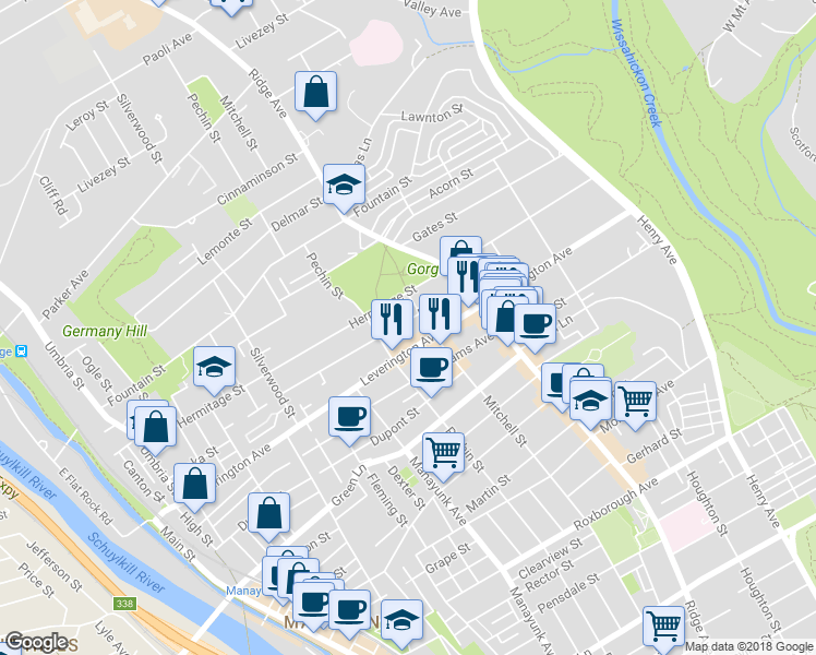 map of restaurants, bars, coffee shops, grocery stores, and more near 439 Ripka Street in Philadelphia