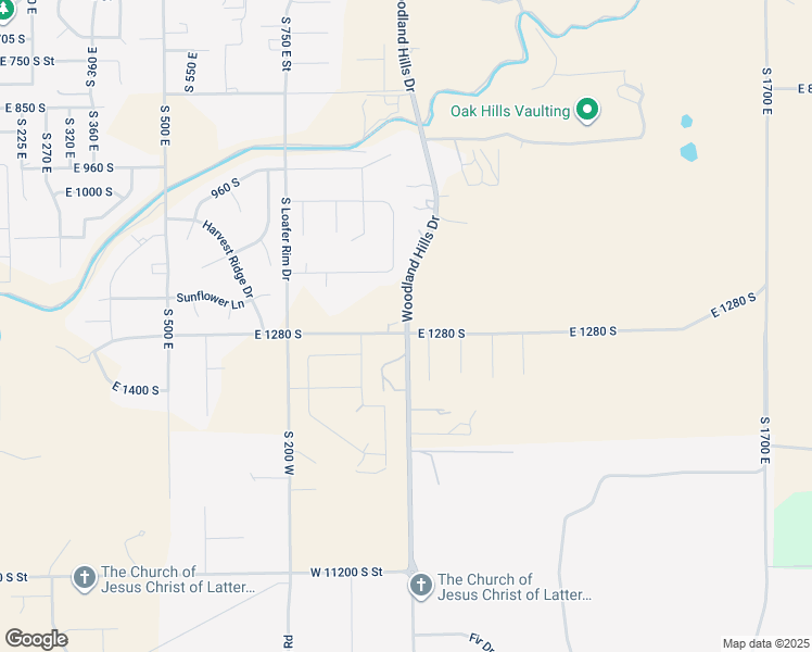 map of restaurants, bars, coffee shops, grocery stores, and more near 2 East 1280 South in Salem