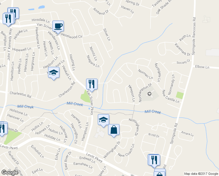 map of restaurants, bars, coffee shops, grocery stores, and more near 6 Northampton Drive in Willingboro