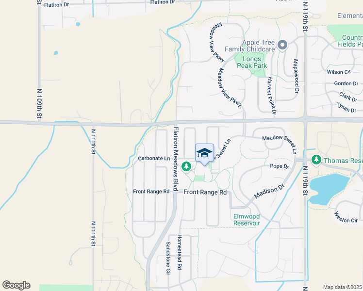 map of restaurants, bars, coffee shops, grocery stores, and more near 668 Fossil Bed Circle in Erie
