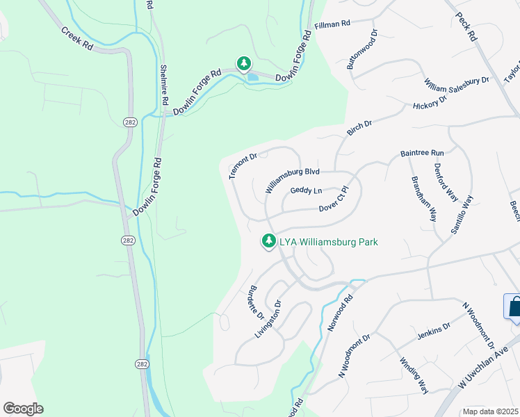 map of restaurants, bars, coffee shops, grocery stores, and more near 100 Nicolson Drive in Downingtown