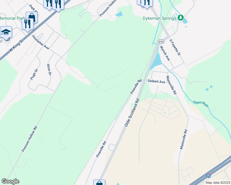 map of restaurants, bars, coffee shops, grocery stores, and more near 870 Remington Drive in Shippensburg