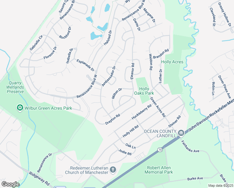 map of restaurants, bars, coffee shops, grocery stores, and more near 16 Medici Drive in Manchester Township