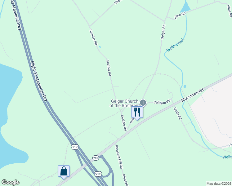 map of restaurants, bars, coffee shops, grocery stores, and more near 230 Sechler Road in Somerset