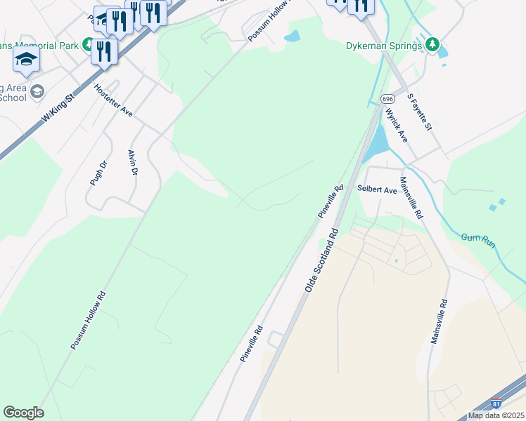 map of restaurants, bars, coffee shops, grocery stores, and more near 870 Remington Drive in Shippensburg