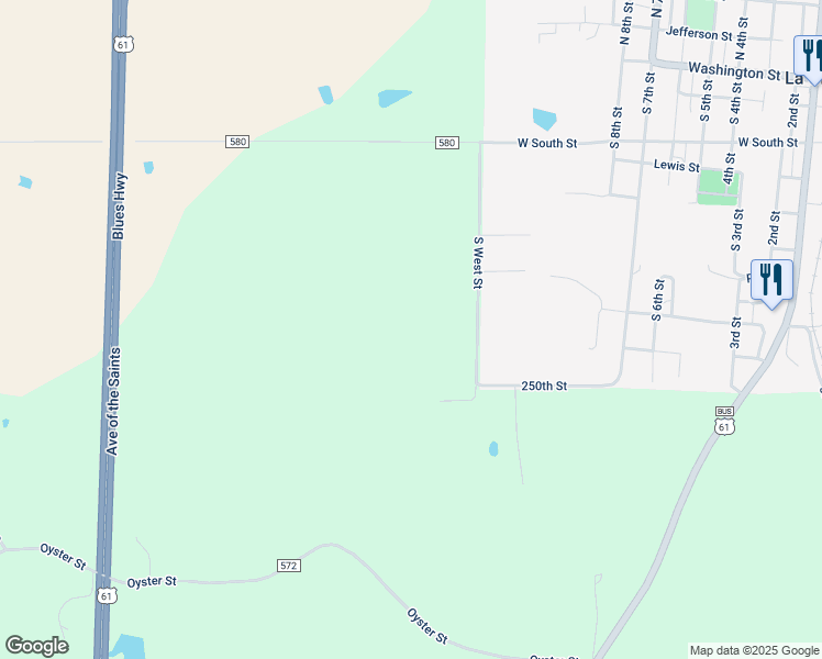 map of restaurants, bars, coffee shops, grocery stores, and more near 24861 South West Street in La Grange