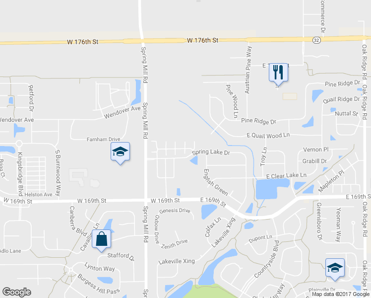 map of restaurants, bars, coffee shops, grocery stores, and more near 203 Maple View Drive in Westfield