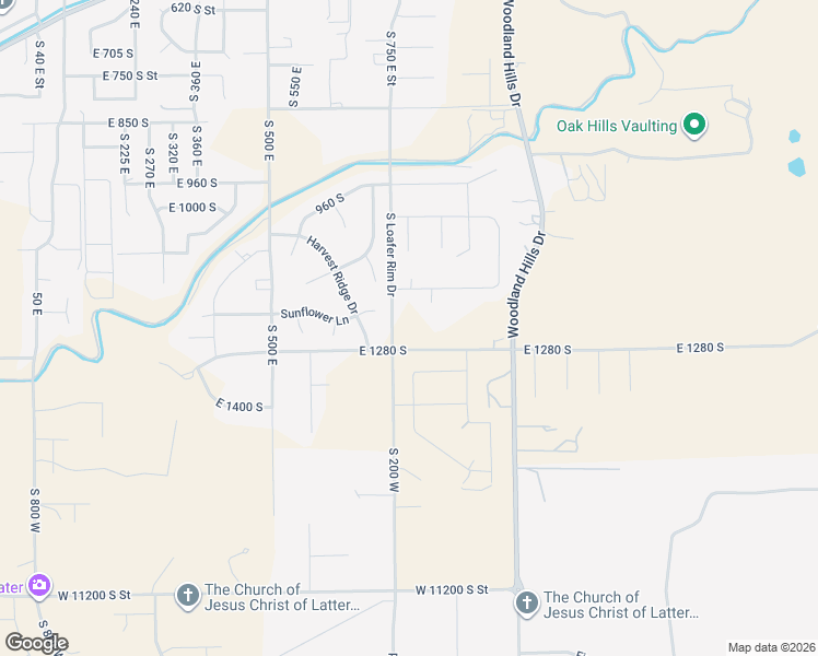 map of restaurants, bars, coffee shops, grocery stores, and more near 170 East 1280 South in Salem