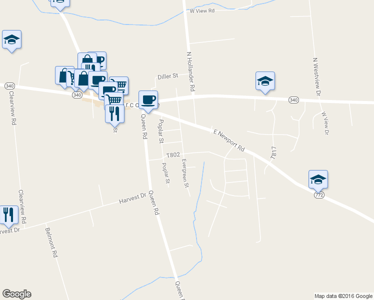 map of restaurants, bars, coffee shops, grocery stores, and more near 3631 Holly Drive in Gordonville