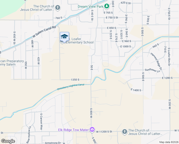 map of restaurants, bars, coffee shops, grocery stores, and more near 1244 50 East in Salem
