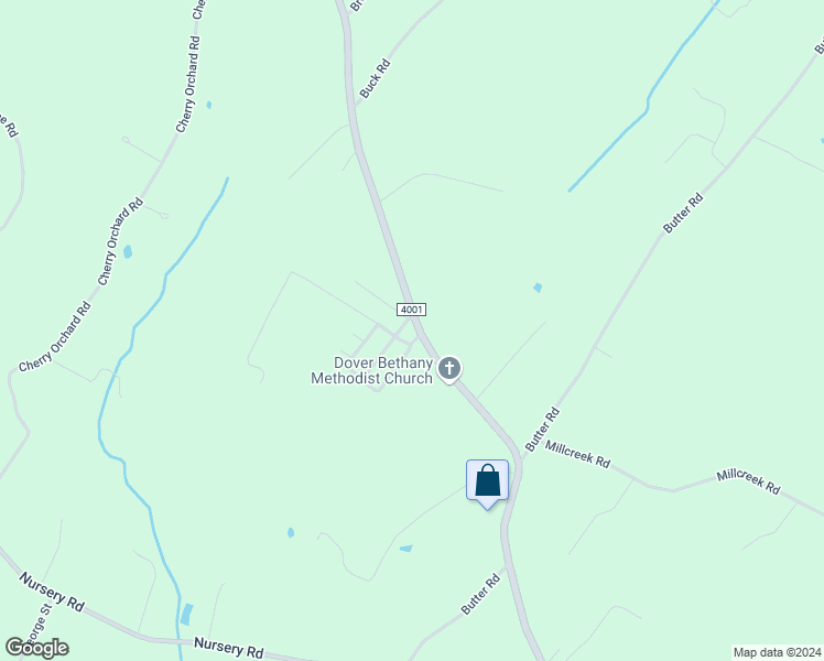 map of restaurants, bars, coffee shops, grocery stores, and more near 4550 Bull Road in Dover