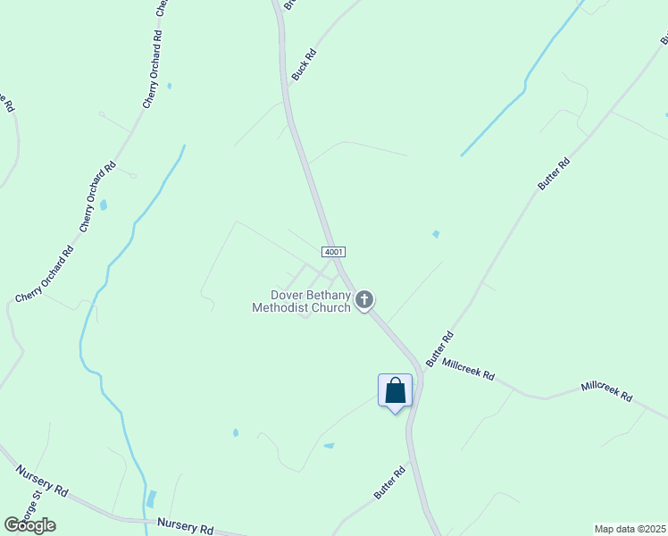 map of restaurants, bars, coffee shops, grocery stores, and more near 4550 Bull Road in Dover