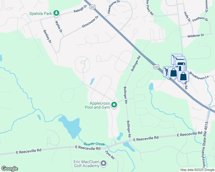 map of restaurants, bars, coffee shops, grocery stores, and more near 216 North Caldwell Circle in Downingtown
