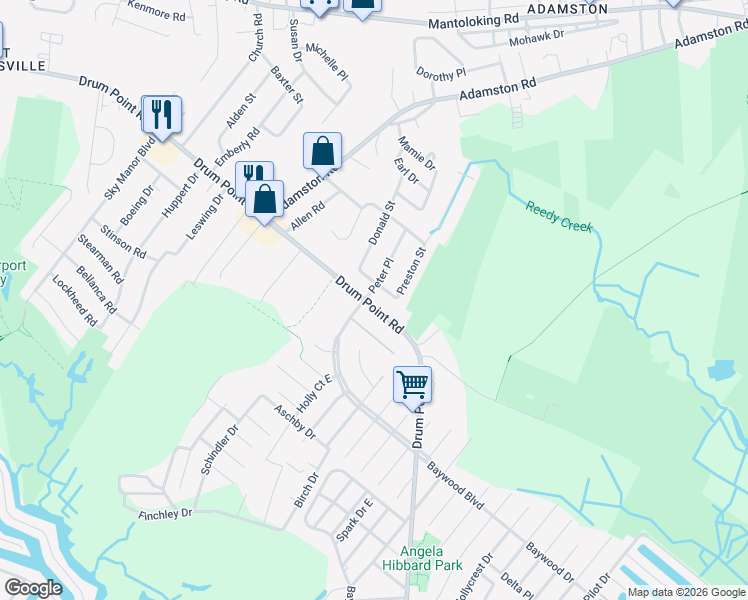 map of restaurants, bars, coffee shops, grocery stores, and more near 440 Preston Street in Brick Township