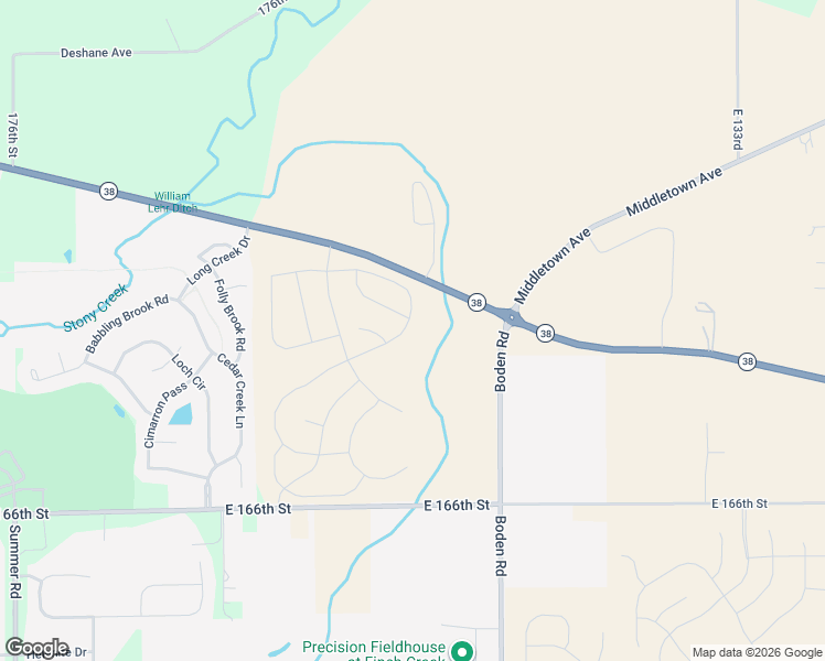 map of restaurants, bars, coffee shops, grocery stores, and more near 12798 Indiana 38 in Noblesville