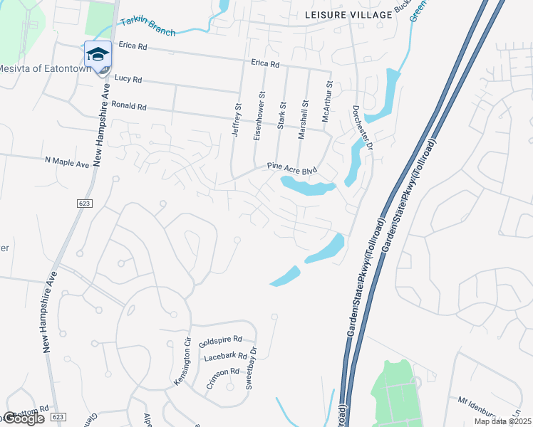 map of restaurants, bars, coffee shops, grocery stores, and more near 389D Portsmouth Drive in Toms River