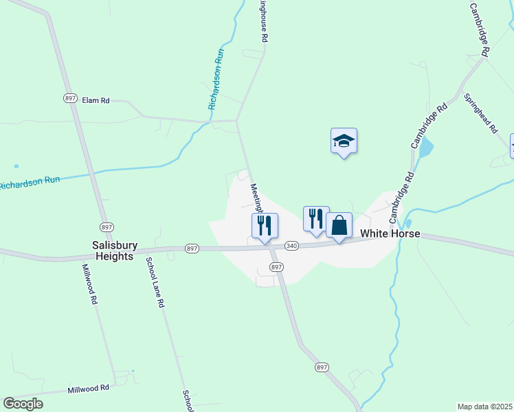 map of restaurants, bars, coffee shops, grocery stores, and more near 116 Meetinghouse Road in Gap