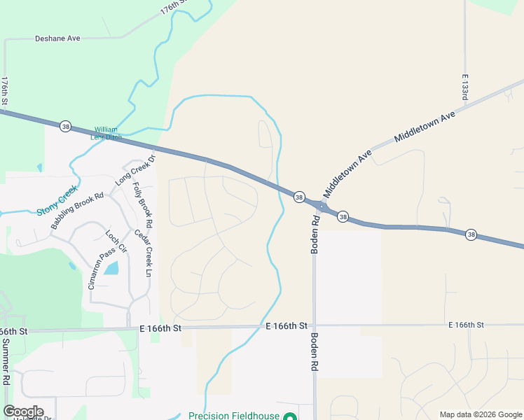 map of restaurants, bars, coffee shops, grocery stores, and more near 12798 Indiana 38 in Noblesville