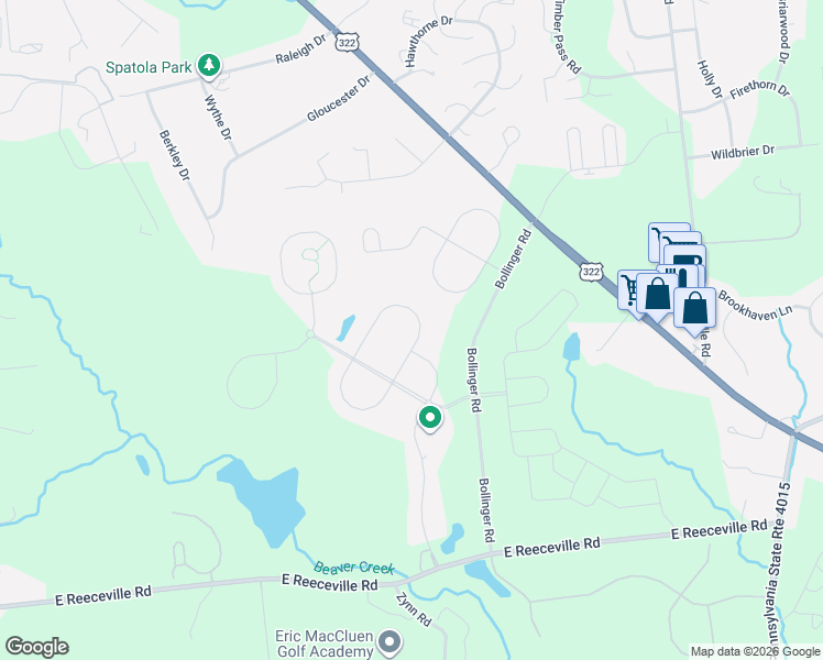 map of restaurants, bars, coffee shops, grocery stores, and more near 234 North Caldwell Circle in Downingtown