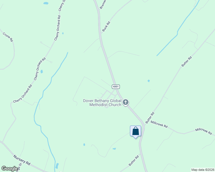 map of restaurants, bars, coffee shops, grocery stores, and more near 4550 Bull Road in Dover