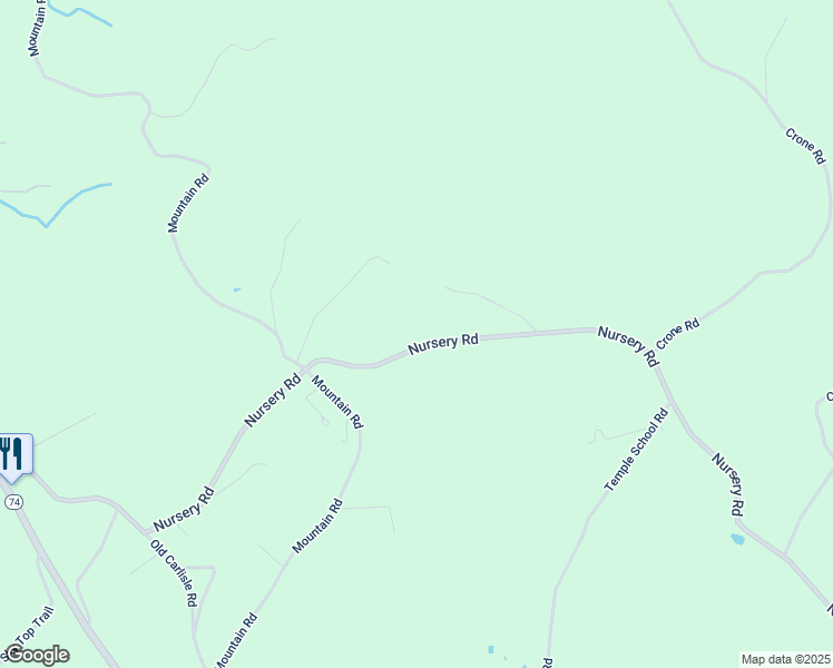 map of restaurants, bars, coffee shops, grocery stores, and more near 5271 Nursery Road in Dover