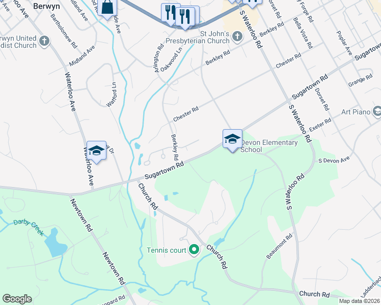 map of restaurants, bars, coffee shops, grocery stores, and more near 32 Wingstone Lane in Devon