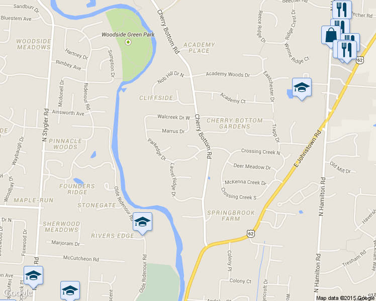 map of restaurants, bars, coffee shops, grocery stores, and more near 675 Vivian Court in Columbus